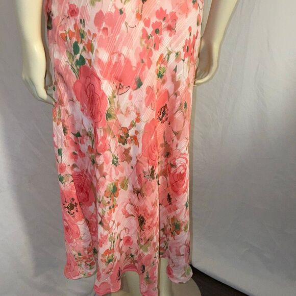 Vintage Y2K Floral Bias-Cut Midi Skirt | Ballet-Pink Romantic A-Line | Dressbarn - Picture 5 of 12